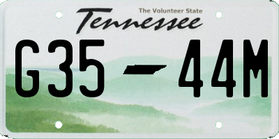 TN license plate G3544M
