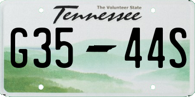 TN license plate G3544S