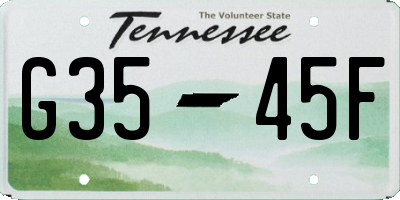 TN license plate G3545F