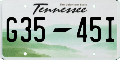 TN license plate G3545I