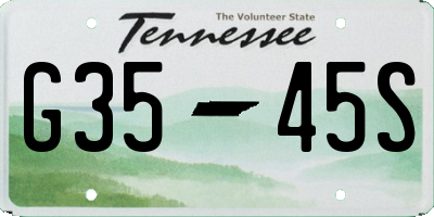 TN license plate G3545S