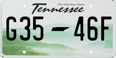 TN license plate G3546F