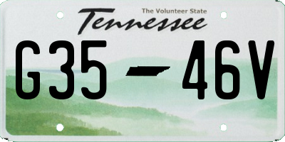 TN license plate G3546V