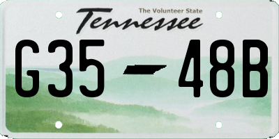 TN license plate G3548B