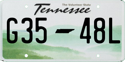 TN license plate G3548L