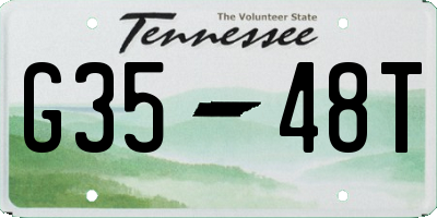 TN license plate G3548T
