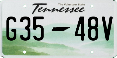 TN license plate G3548V