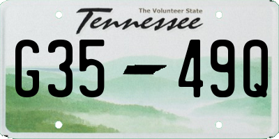 TN license plate G3549Q