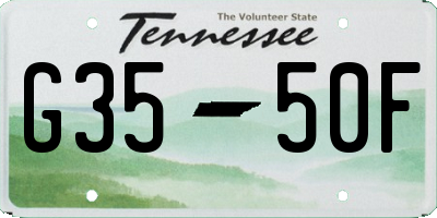 TN license plate G3550F