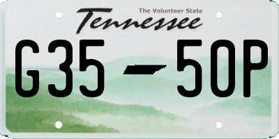 TN license plate G3550P