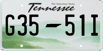 TN license plate G3551I
