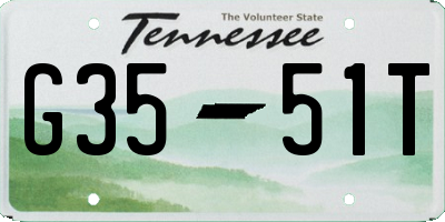 TN license plate G3551T
