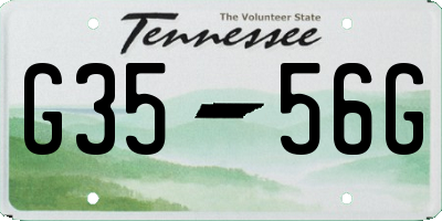TN license plate G3556G