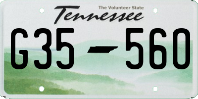TN license plate G3556O