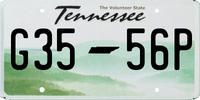 TN license plate G3556P