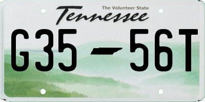 TN license plate G3556T