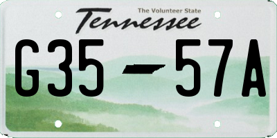 TN license plate G3557A