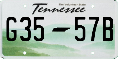 TN license plate G3557B
