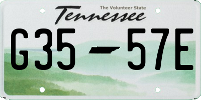 TN license plate G3557E
