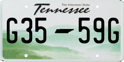TN license plate G3559G