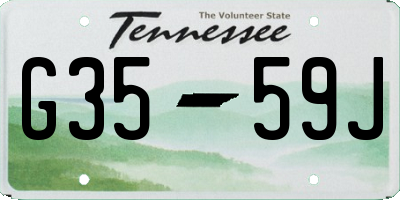 TN license plate G3559J