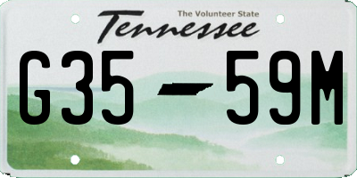 TN license plate G3559M
