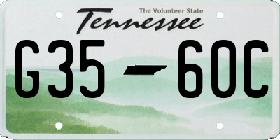 TN license plate G3560C