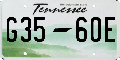 TN license plate G3560E