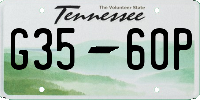 TN license plate G3560P