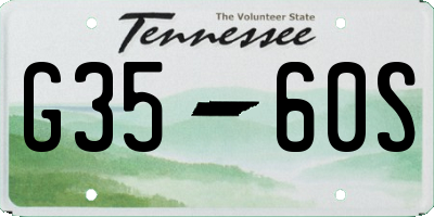 TN license plate G3560S