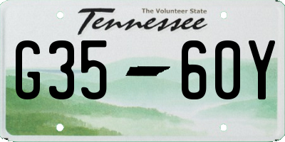 TN license plate G3560Y