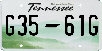 TN license plate G3561G