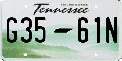 TN license plate G3561N
