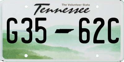 TN license plate G3562C
