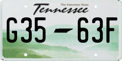TN license plate G3563F