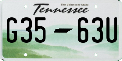 TN license plate G3563U