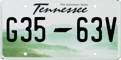 TN license plate G3563V
