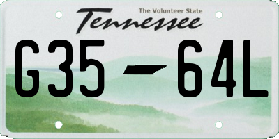 TN license plate G3564L