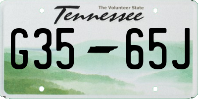 TN license plate G3565J