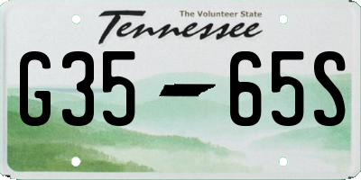 TN license plate G3565S