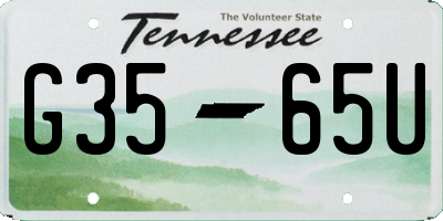 TN license plate G3565U