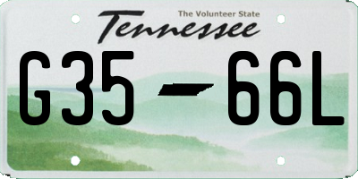 TN license plate G3566L