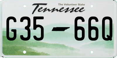 TN license plate G3566Q