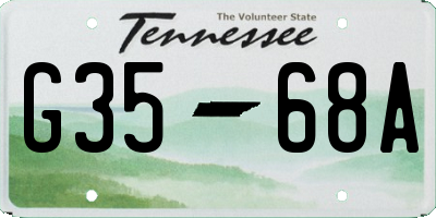 TN license plate G3568A