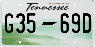 TN license plate G3569D