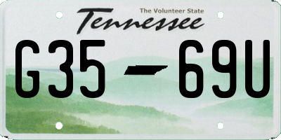TN license plate G3569U