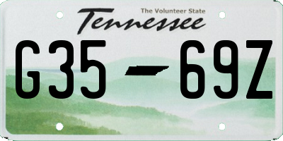 TN license plate G3569Z