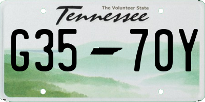 TN license plate G3570Y