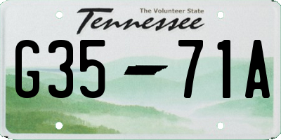 TN license plate G3571A