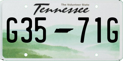 TN license plate G3571G